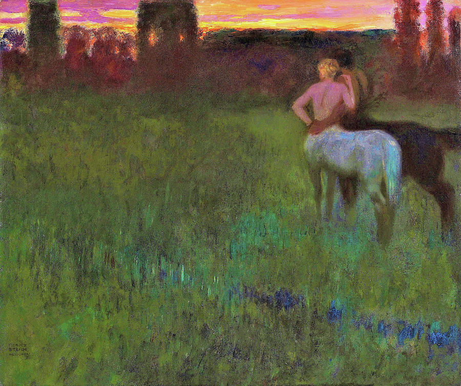 Franz Von Stuck Painting - Sunset - Digital Remastered Edition by Franz von Stuck