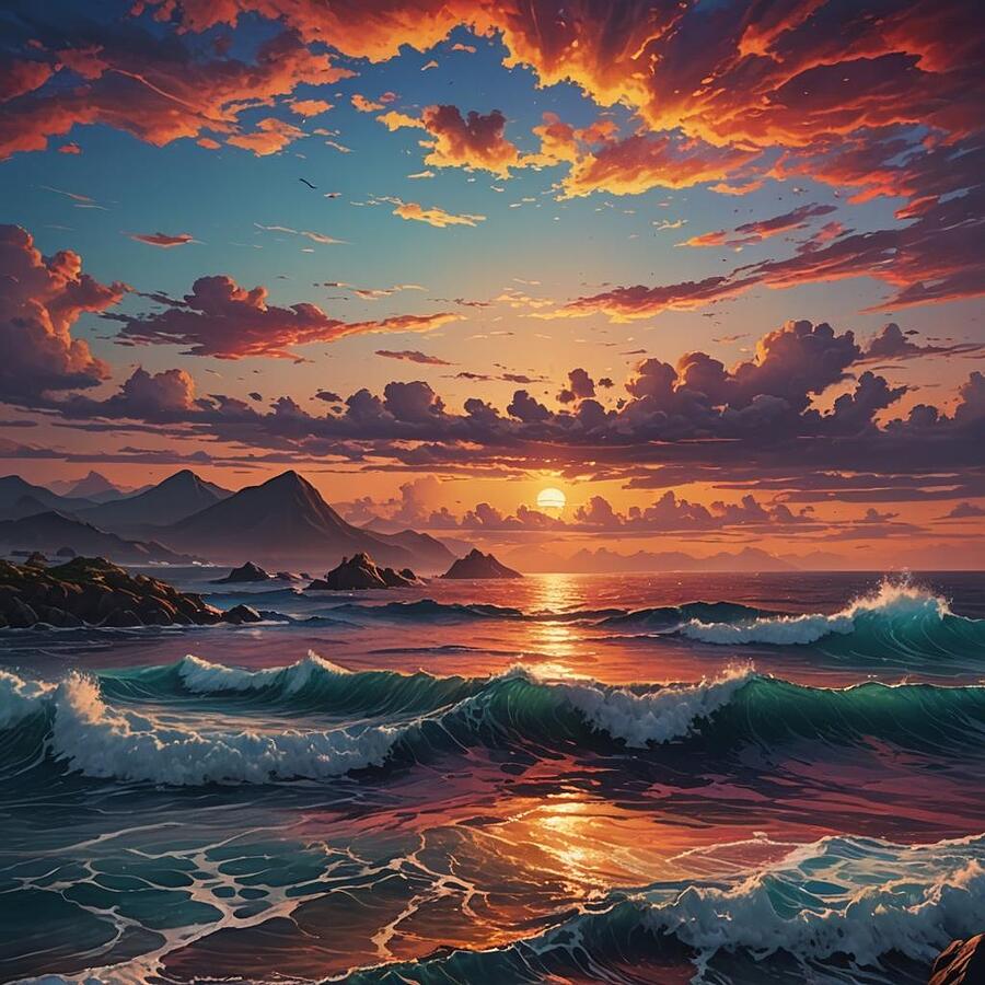 Sunset Digital Art - Sunset  by Krystina Digital Artworks
