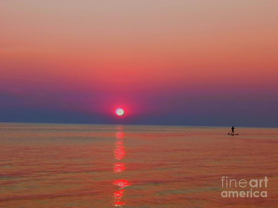 Sunset Dreams And Paddleboarder  Photograph by Leonida Arte