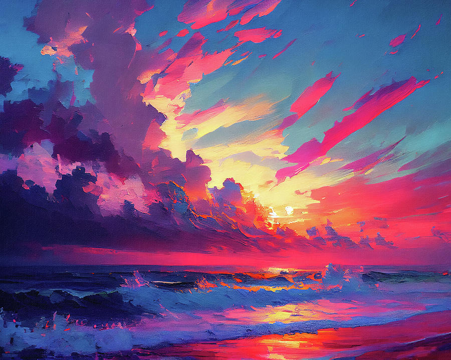 Sunset Dreams On The Pacific Digital Art by Mark Tisdale