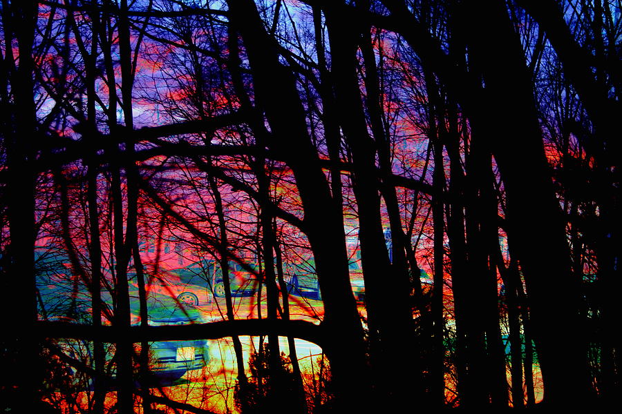 Sunset Drive Digital Art