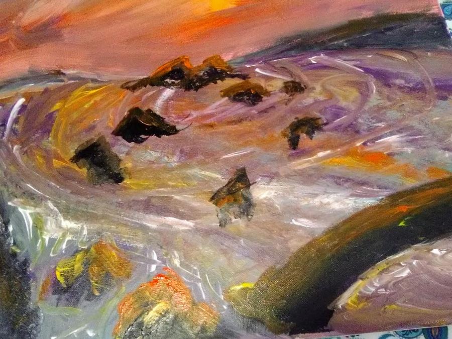 Sunset Dunescape Painting by Andrew Blitman