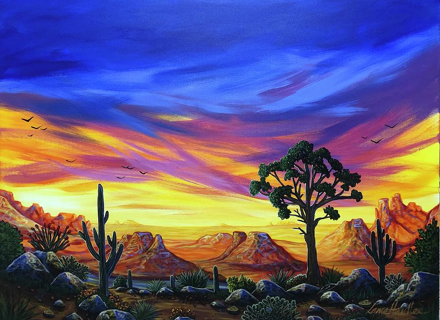 Sunset E Painting by Lance Headlee