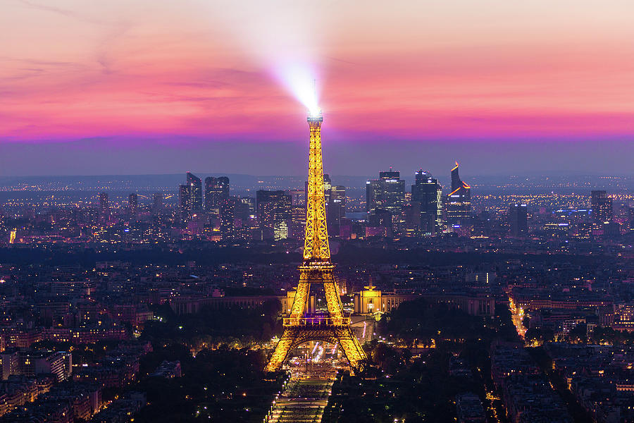 Sunset Eiffle Tower. Paris. France Photograph by The James Roney ...