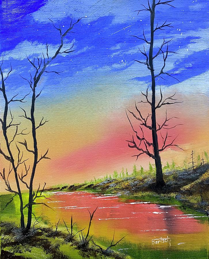 Sunset Fantasy  Painting by David Bartsch