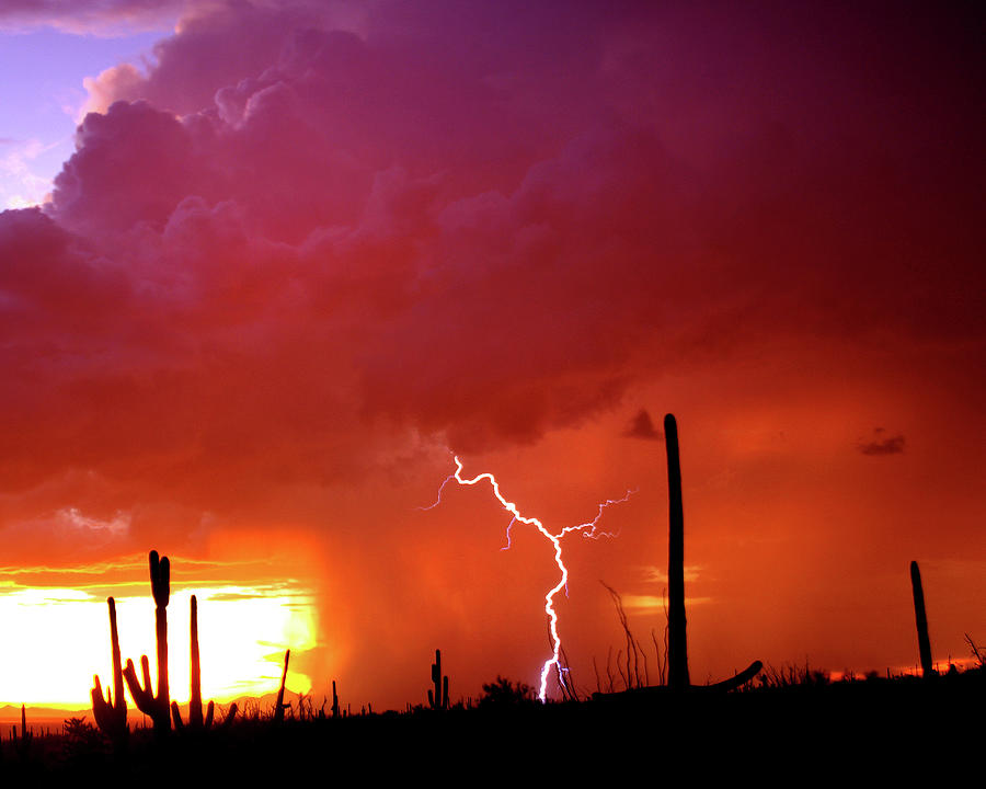Sunset Fire And Rain Photograph by Douglas Taylor