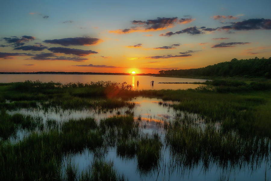 Sunset Fishing Photograph by Jason Funk