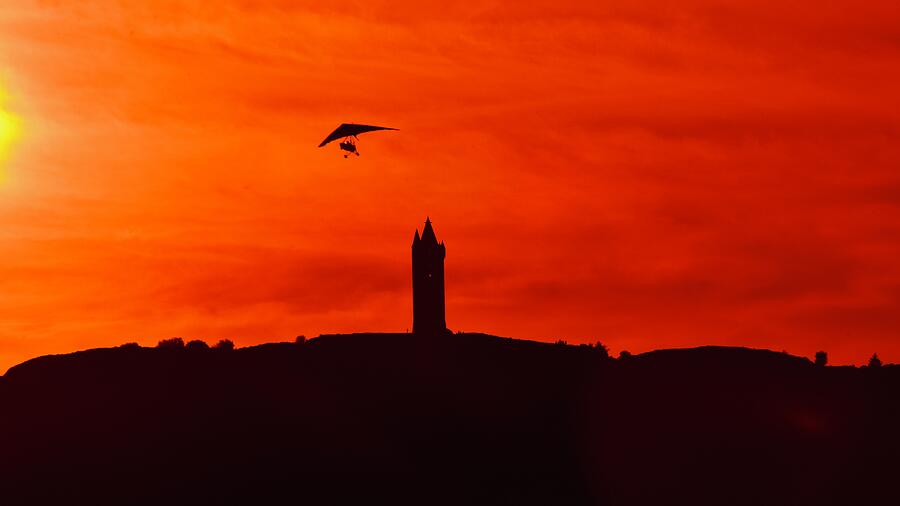 Sunset Flight Over Scrabo Photograph