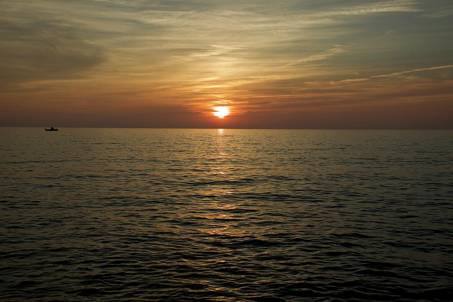 Sunset Folly Beach Photograph by Will Burlingham