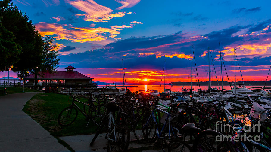 Sunset from Burlington Photograph by New England Photography