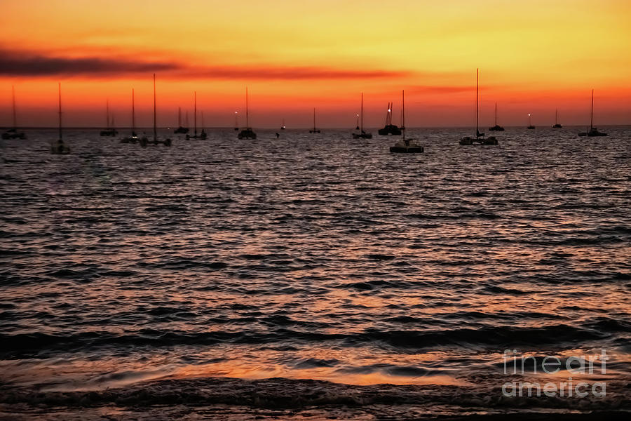 Sunset Photograph - Sunset From Darwin Sailing Club by Suzanne Luft