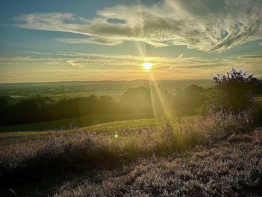 Sunset from Hilles House Gloucestershire Photograph by Gordon James