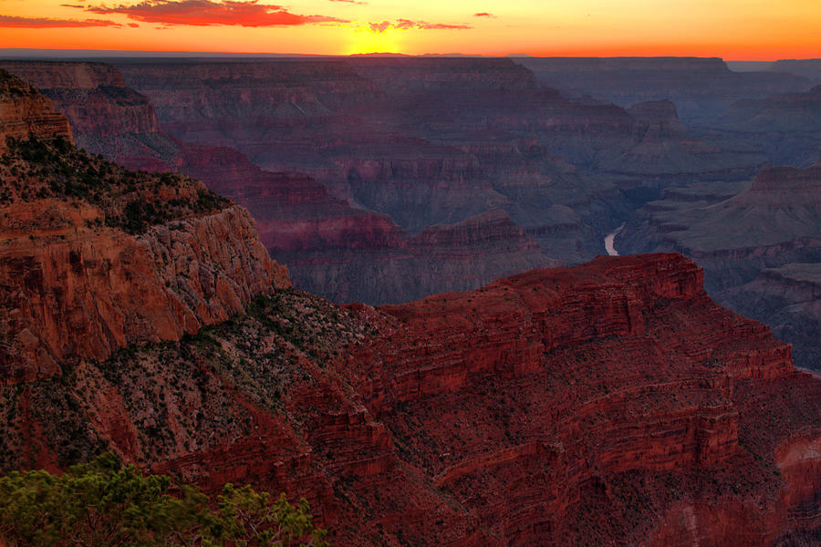 Sunset From Hopi Point Photograph by Stephen Vecchiotti
