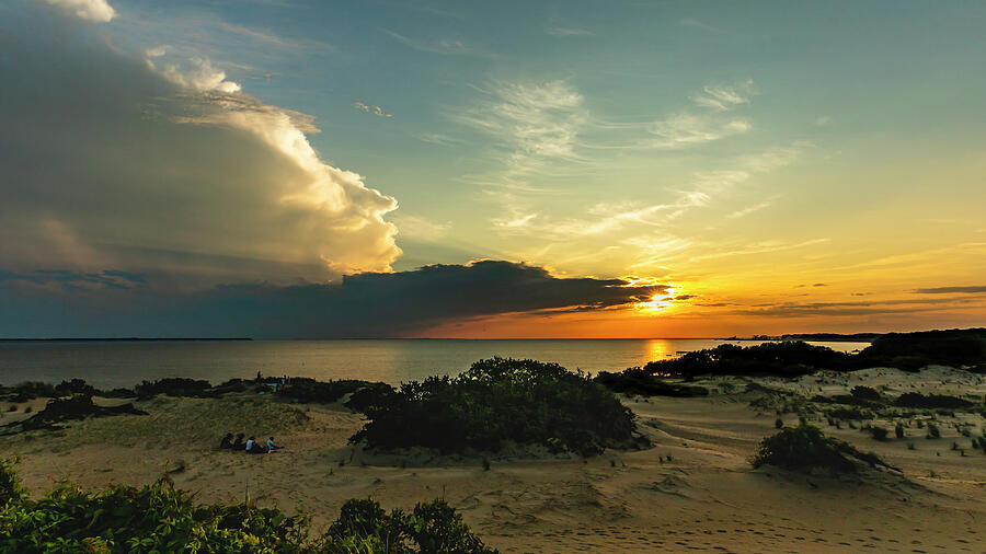 Sunset From Jockeys Ridge Photograph by David Fountain