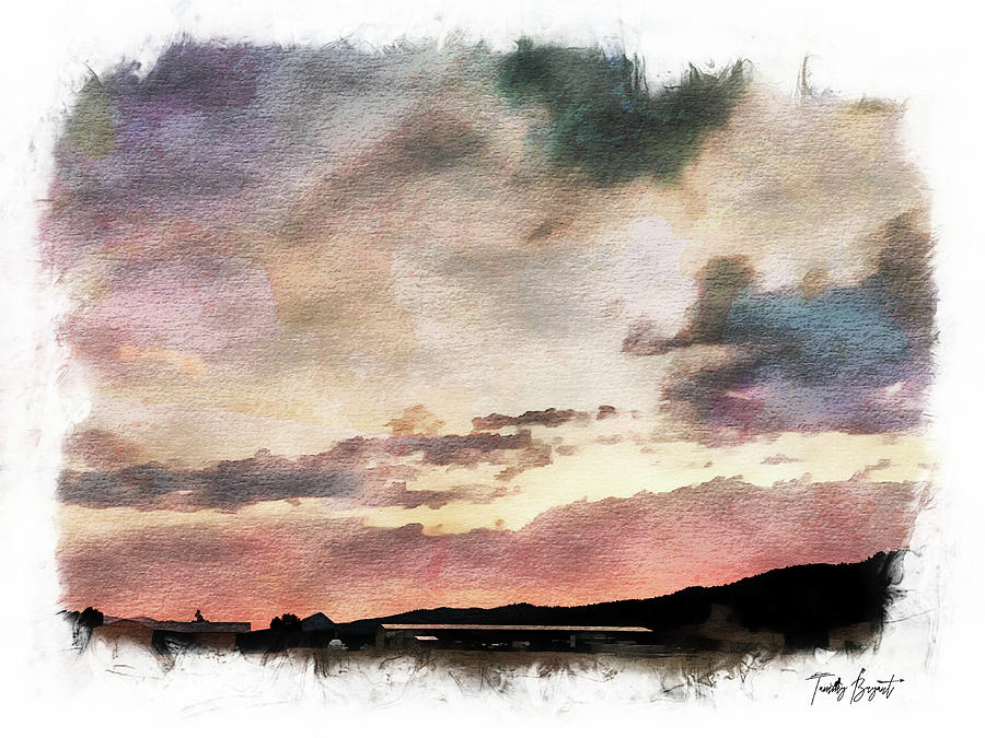 Sunset From Patterson Bridge w/ Dream Vignette Border Photograph by Tammy Bryant