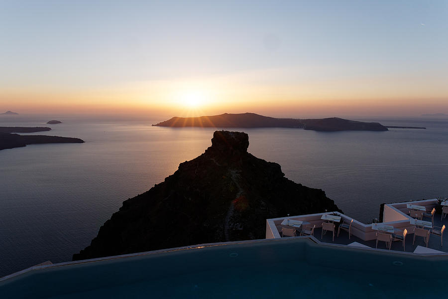 Sunset from Skaros Rock Photograph by Richard Boot - Fine Art America