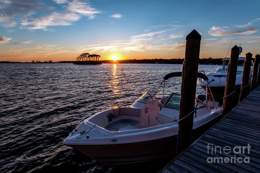 Sunset from the Boat Dock Photograph by Beachtown Views