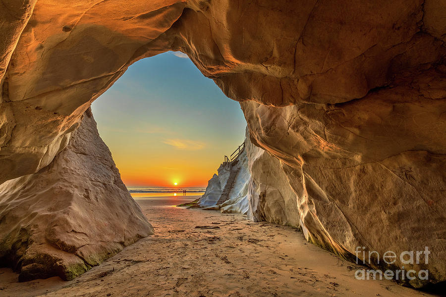 Sunset From the Sea Cave Photograph by Mimi Ditchie