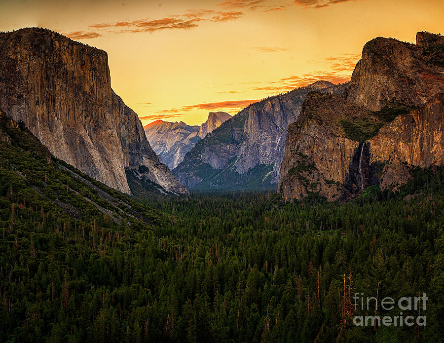Sunset From Tunnel View Photograph