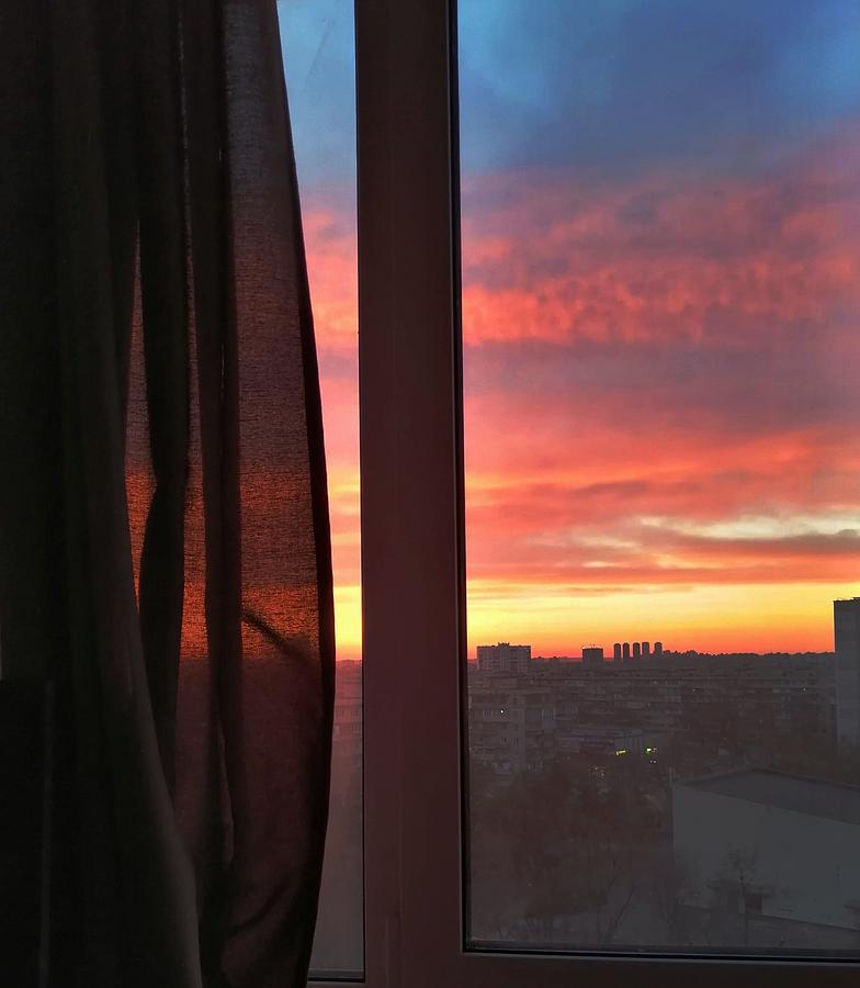 Sunset from window Photograph by Alina Yanchenko - Fine Art America