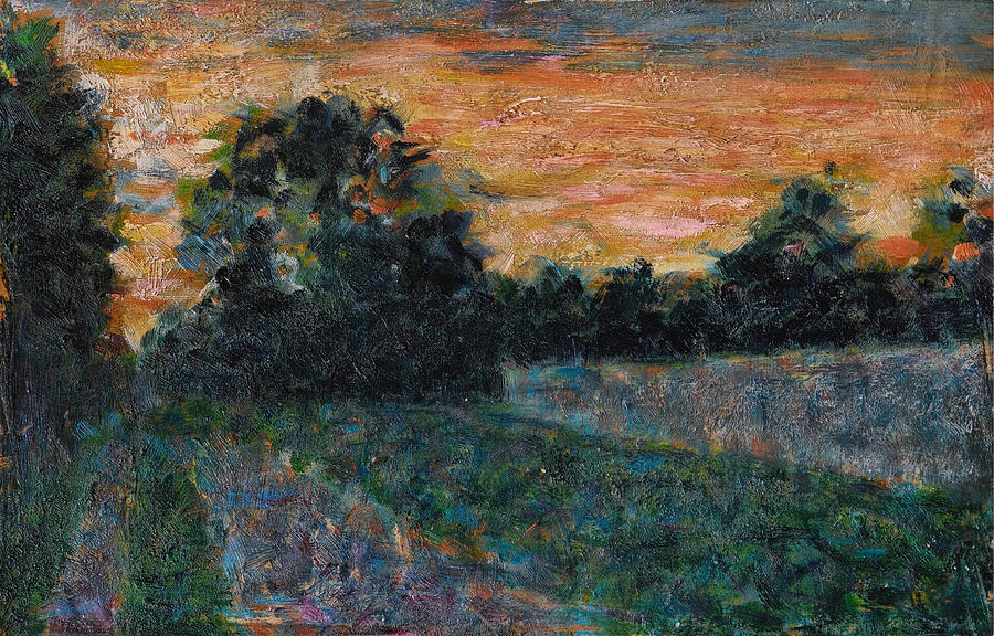 Sunset  Painting by Georges Seurat