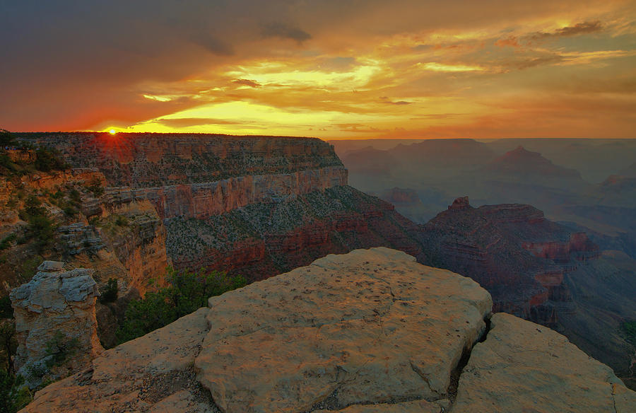 Sunset - Grand Canyon South Rim Photograph by Stephen Vecchiotti