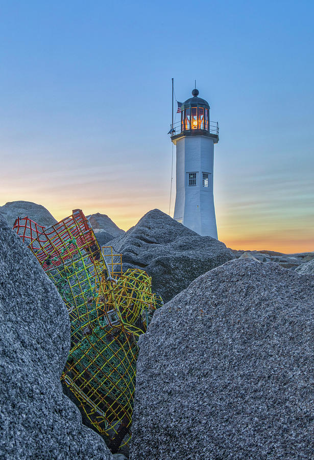 Sunset Happy at Scituate Lighthouse Photograph by Juergen Roth