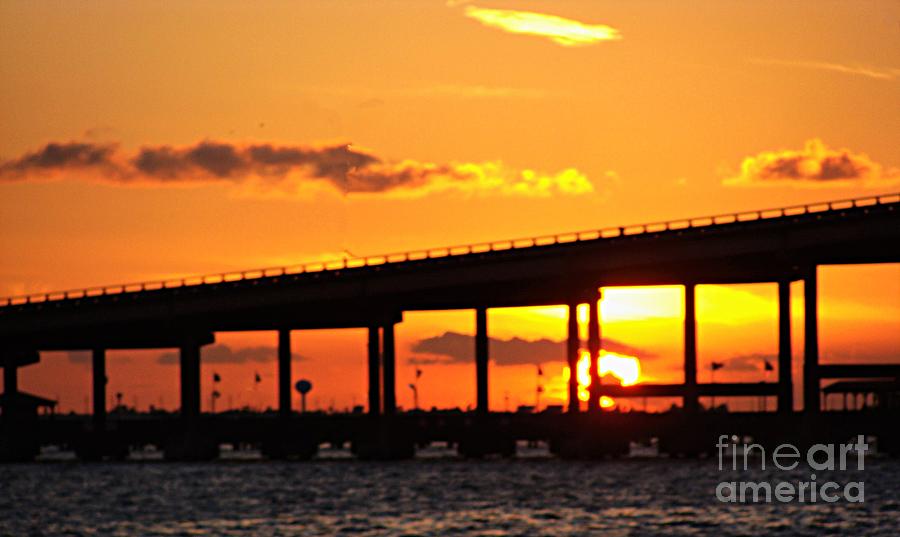 Sunset Highlighting Causeway Bridge Photograph by Charlene Adler