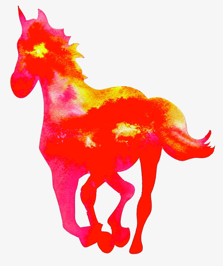 Sunset Horse Silhouette Painting by Carol Blackhurst Fine Art America