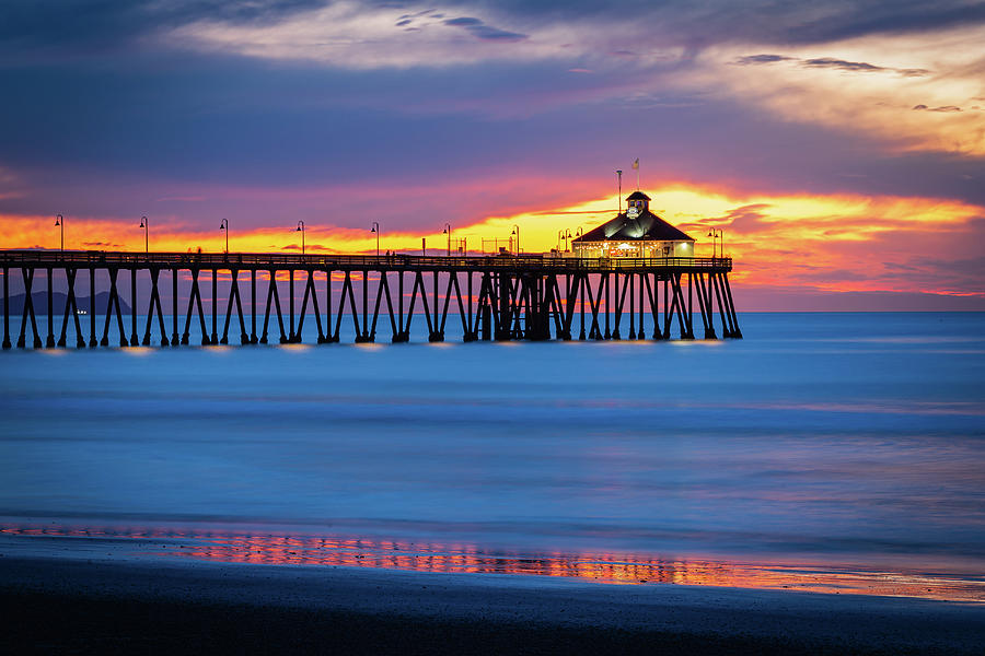San Diego Photograph - Sunset Imperial Beach Pier 03 by John Morris