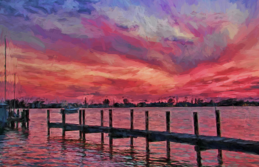 Sunset Impressionism Photograph by HH Photography of Florida