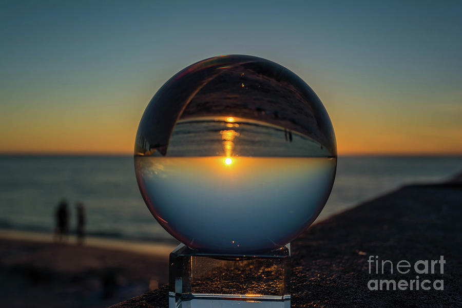Sunset in a Sphere Photograph by Kevin Fortier