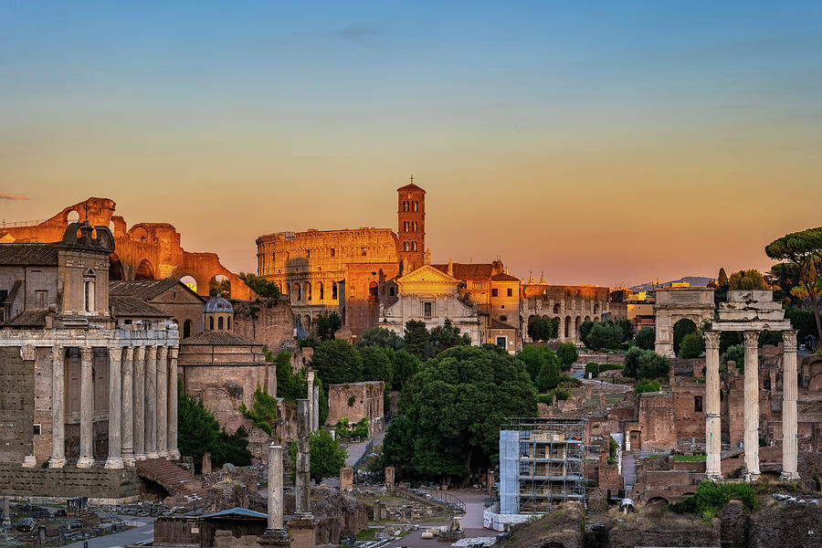 Sunset in Ancient City of Rome Photograph by Artur Bogacki