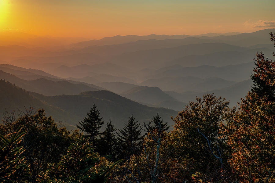 Mountain Photograph - Sunset in Appalachia by Robert J Wagner