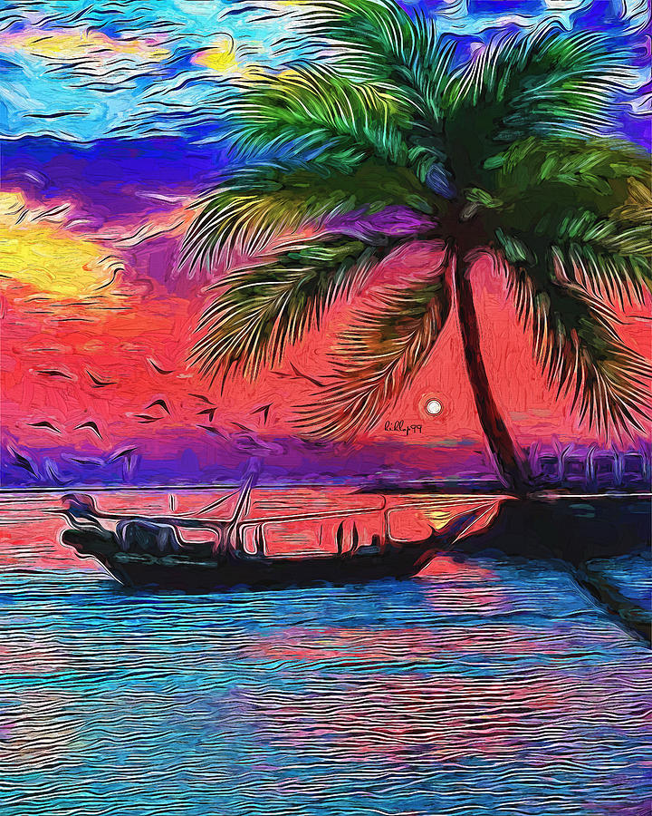 Sunset In Asia Painting