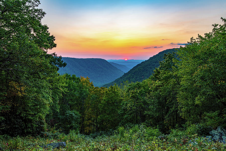Sunset In Babcock State Park Photograph