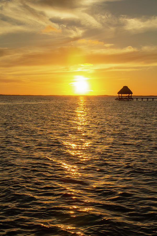 Sunset in Belize Photograph by Cindy Robinson