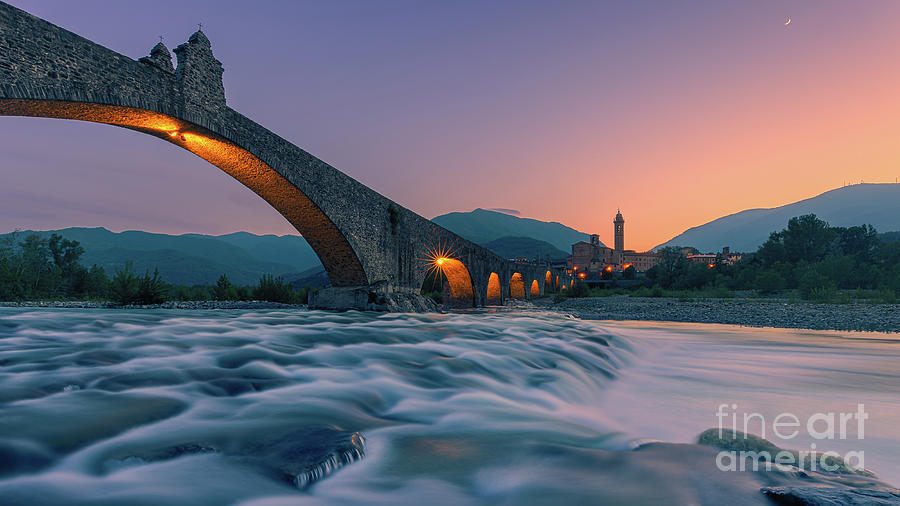 Sunset Photograph - Sunset in Bobbio, Italy by Henk Meijer Photography