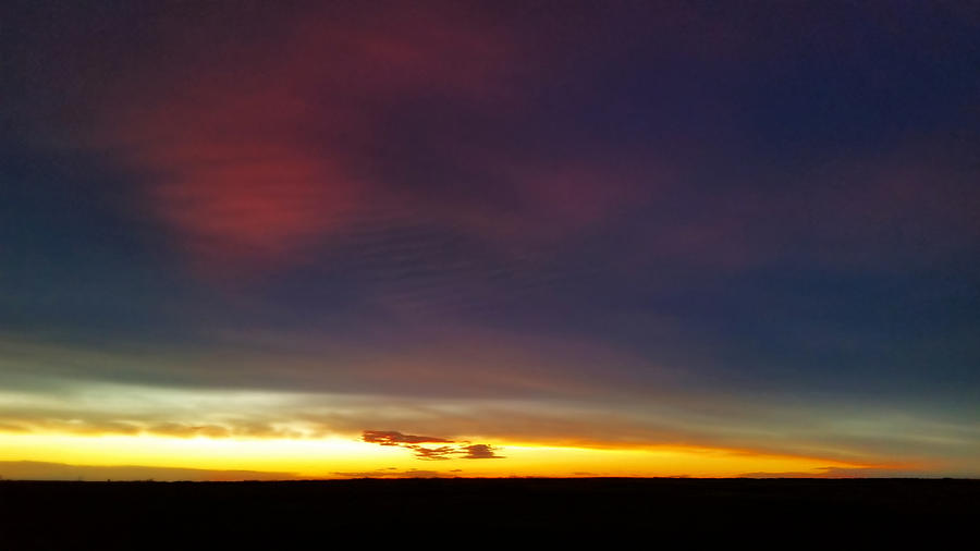 Sunset In Brownell, Kansas Photograph