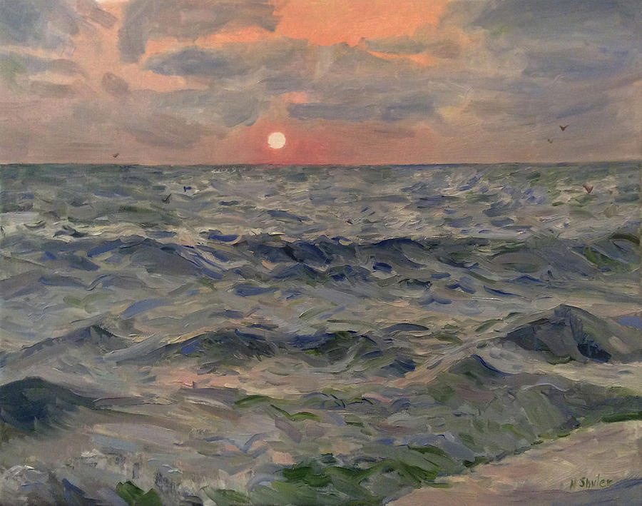 Sunset in Florida Painting by Nancy Shuler