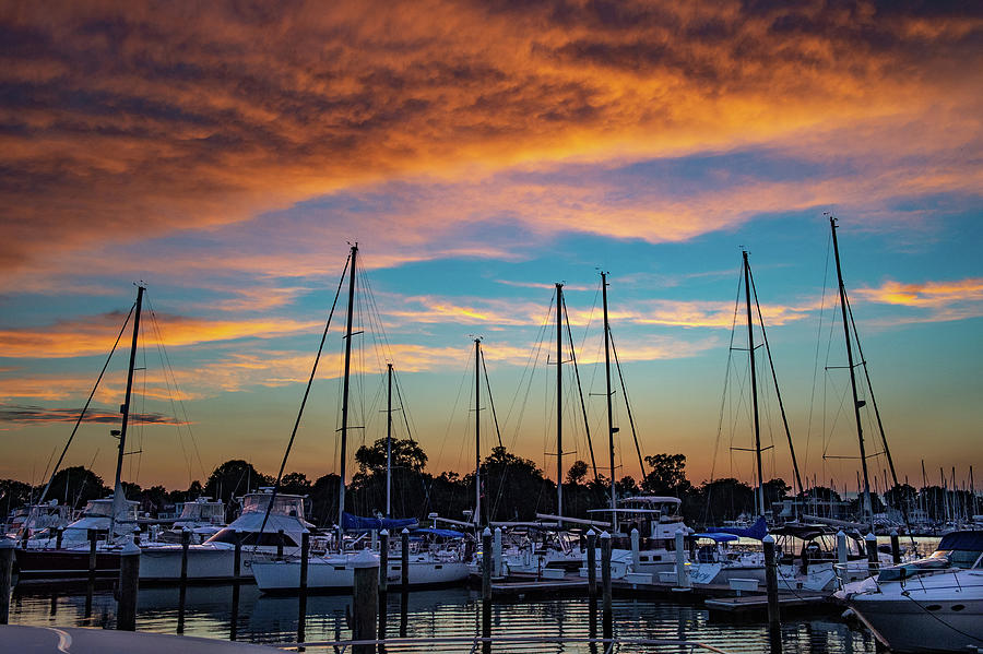 Sunset in Hampton, Virginia Photograph by Bonnie Colgan