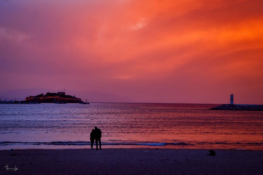 Sunset Photograph - Sunset in Izmir, Turkey by Thomas Ly