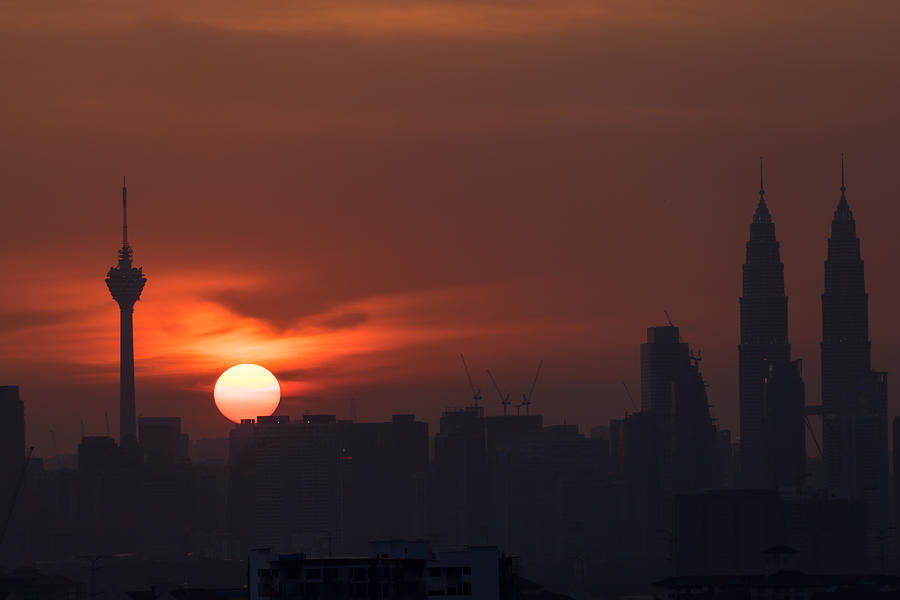 Sunset in Kuala Lumpur Photograph by Shaifulzamri