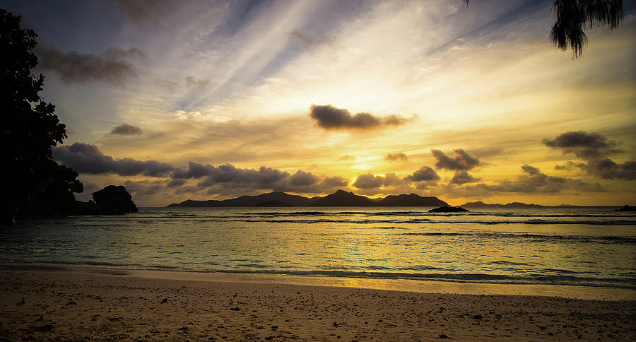 Sunset in La Digue Seychelles Islands Photograph by Jean-Luc Farges