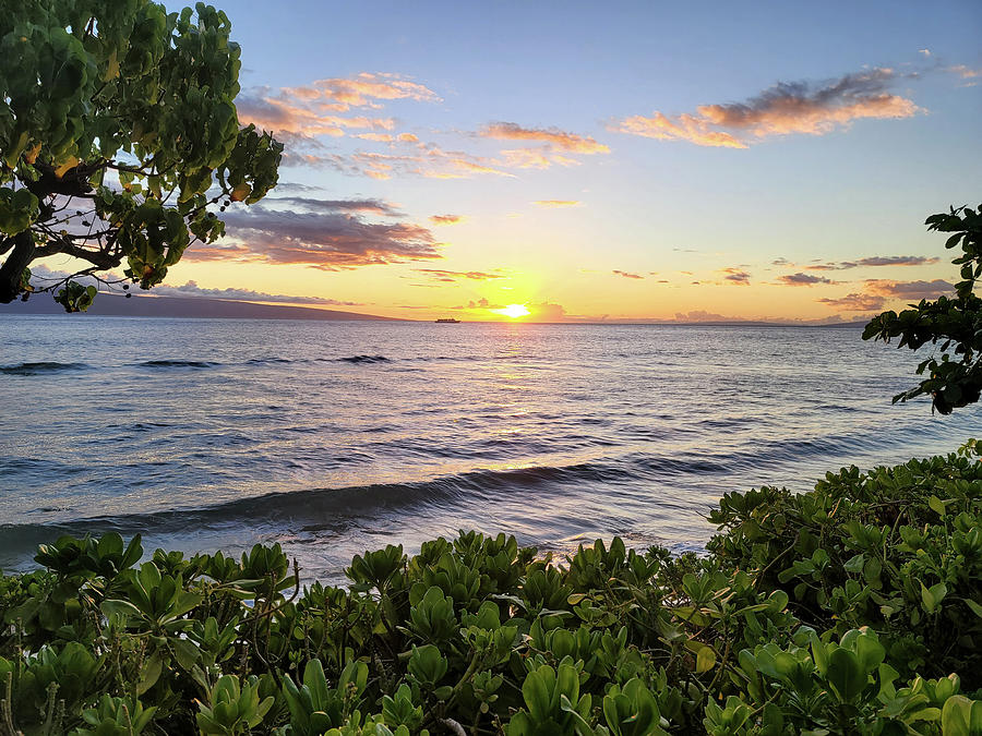 Sunset in Maui  Photograph by Deborah Burns