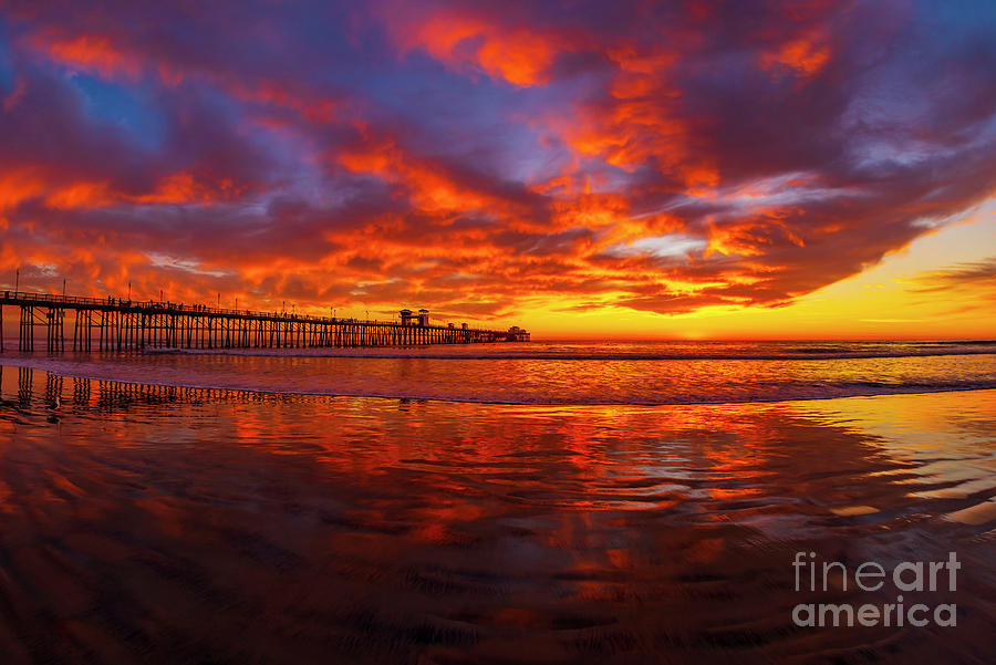 Sunset in Oceanside Photograph by Rich Cruse