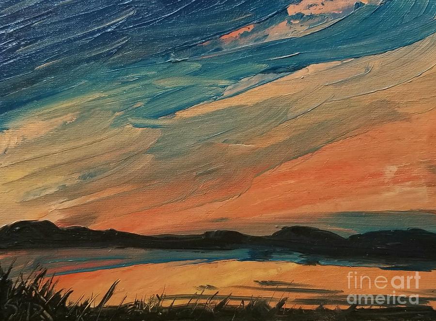 Sunset in Oil No 1 Painting by Expressions By Stephanie