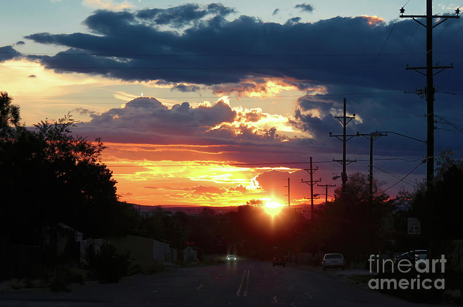 Sunset in oil Santa Fe New Mexico Photograph by Diana Mary Sharpton
