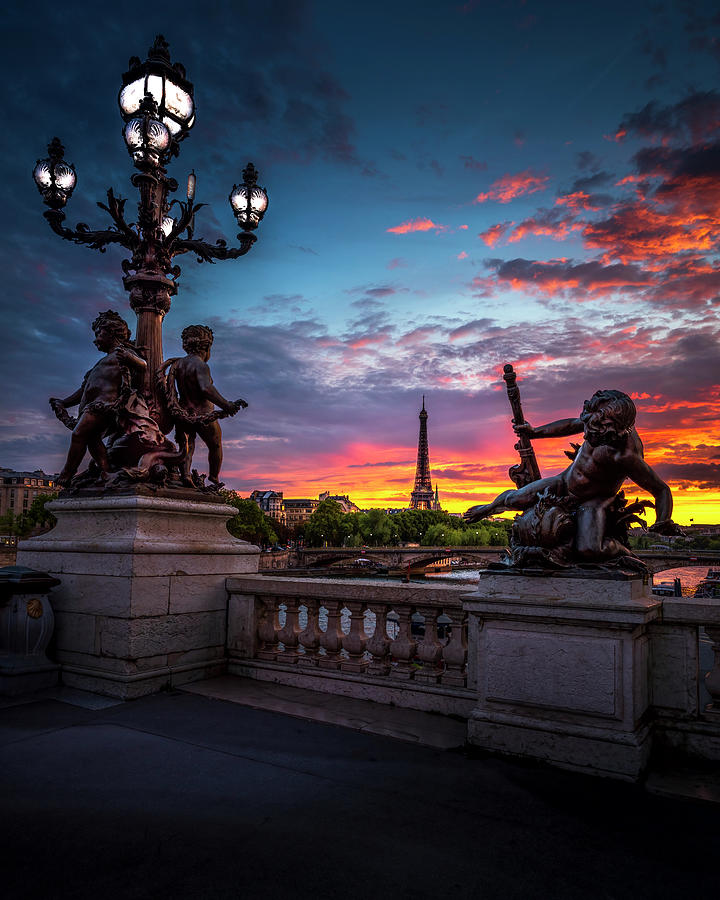 Sunset in Paris Photograph by Dee Potter