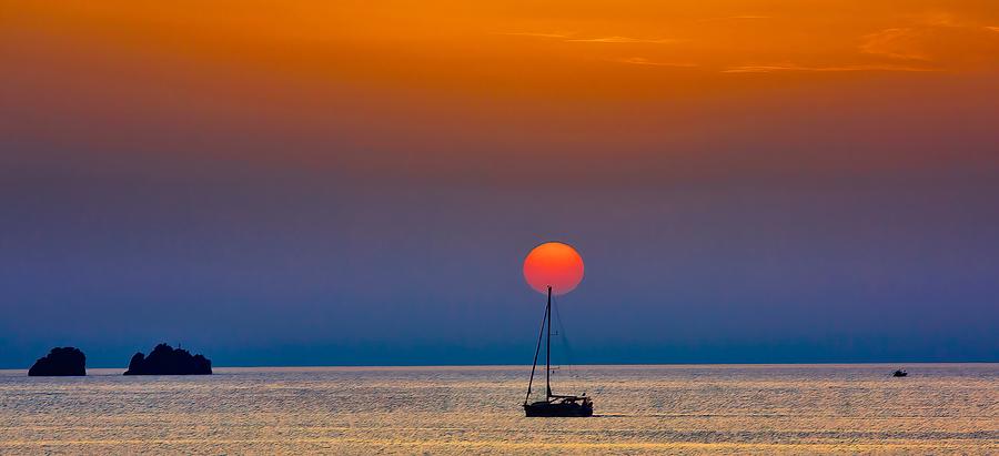Sunset In Paros Greece Photograph by John Babis